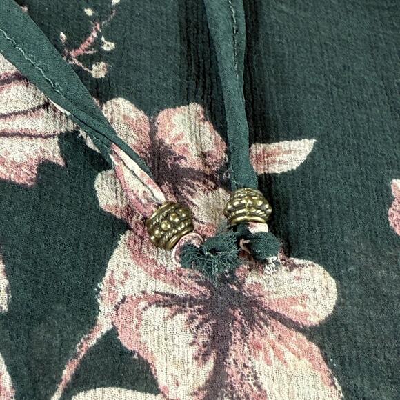 Free People Dress Womens XS Boho Maxi Long Sleeve Tiered Ruffle Floral - Picture 6 of 11